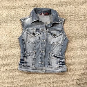 Guess Jeans Stretch Embroidered Denim Vest XS